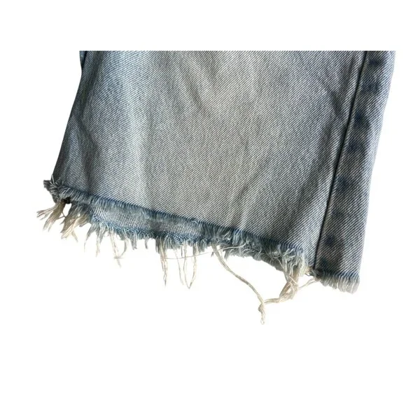 Garage Womens Bermuda Jean Shorts Size 00 Blue Denim Cut-off Jorts Skater Grunge - Picture 3 of 16